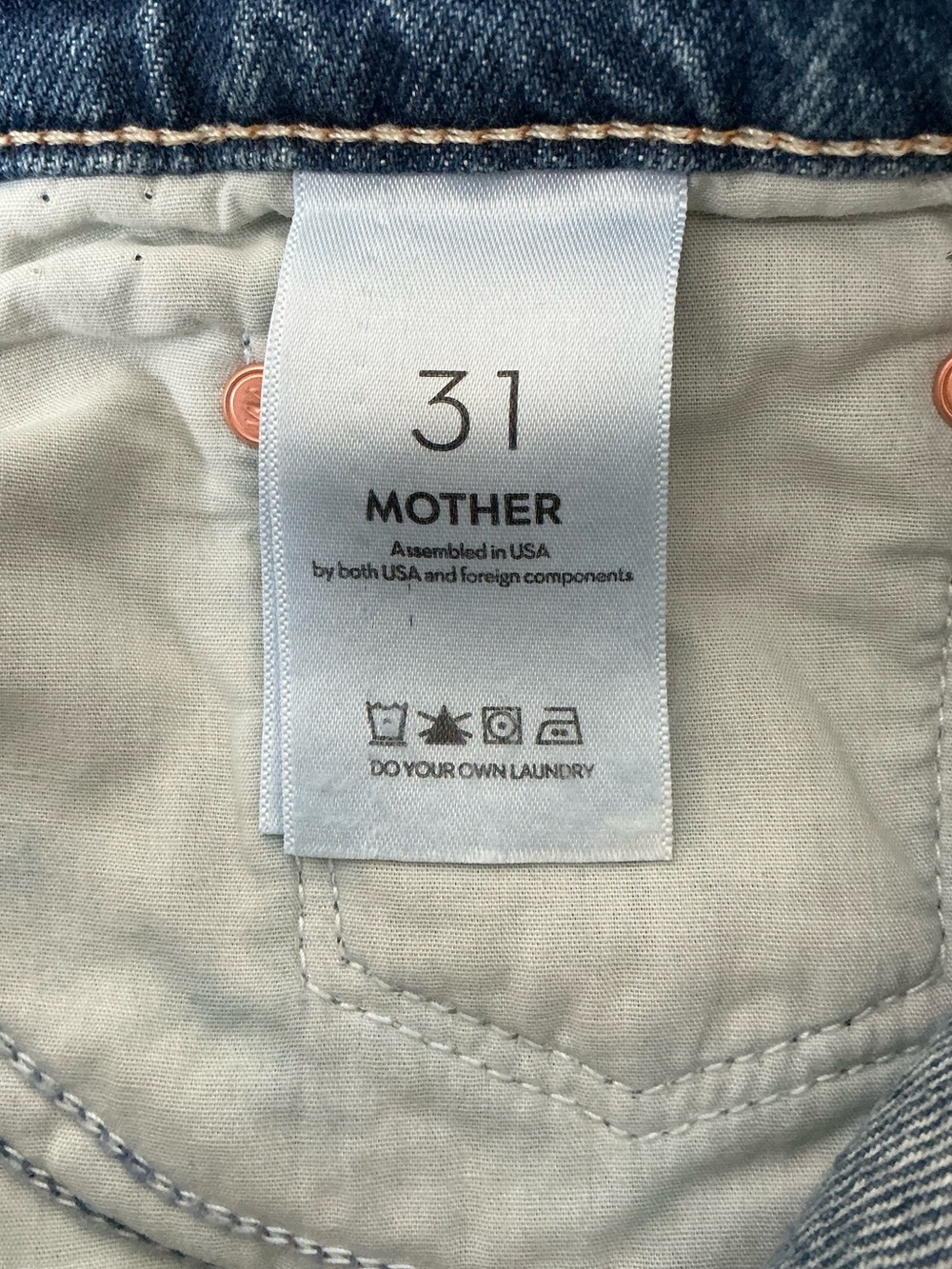 NWT MOTHER SUPERIOR Jeans Lil’ Mother Lil’ Reifler Early Blue Size 31 - Picture 10 of 15